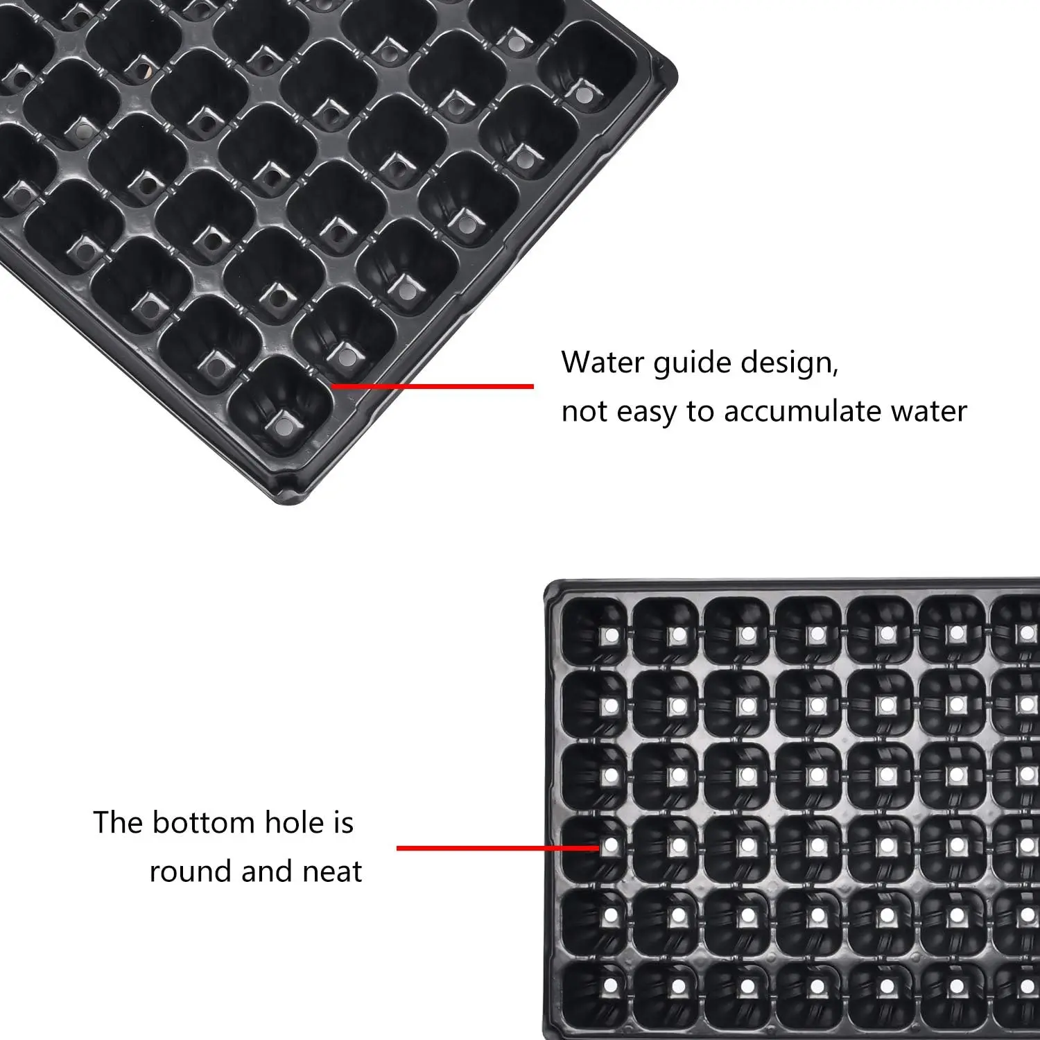 China Manufacturer Garden Propagation Tray Plant Seed Starter Tray with Dome Base Plastic Seedling Tray Nursery Planting