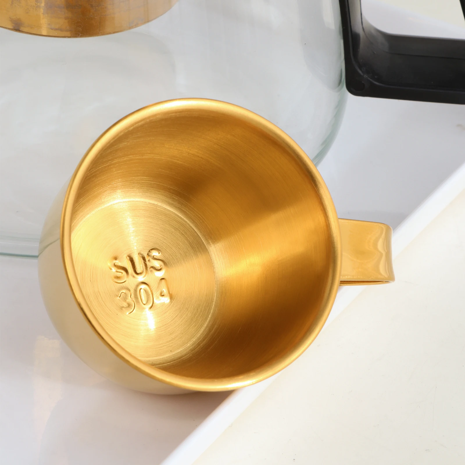 Custom Stainless Steel 60ml Mini Tea Juice Cup With Handle Portable 304 Stainless Steel Coffee Mug Beer Small Metal Drinking Cup