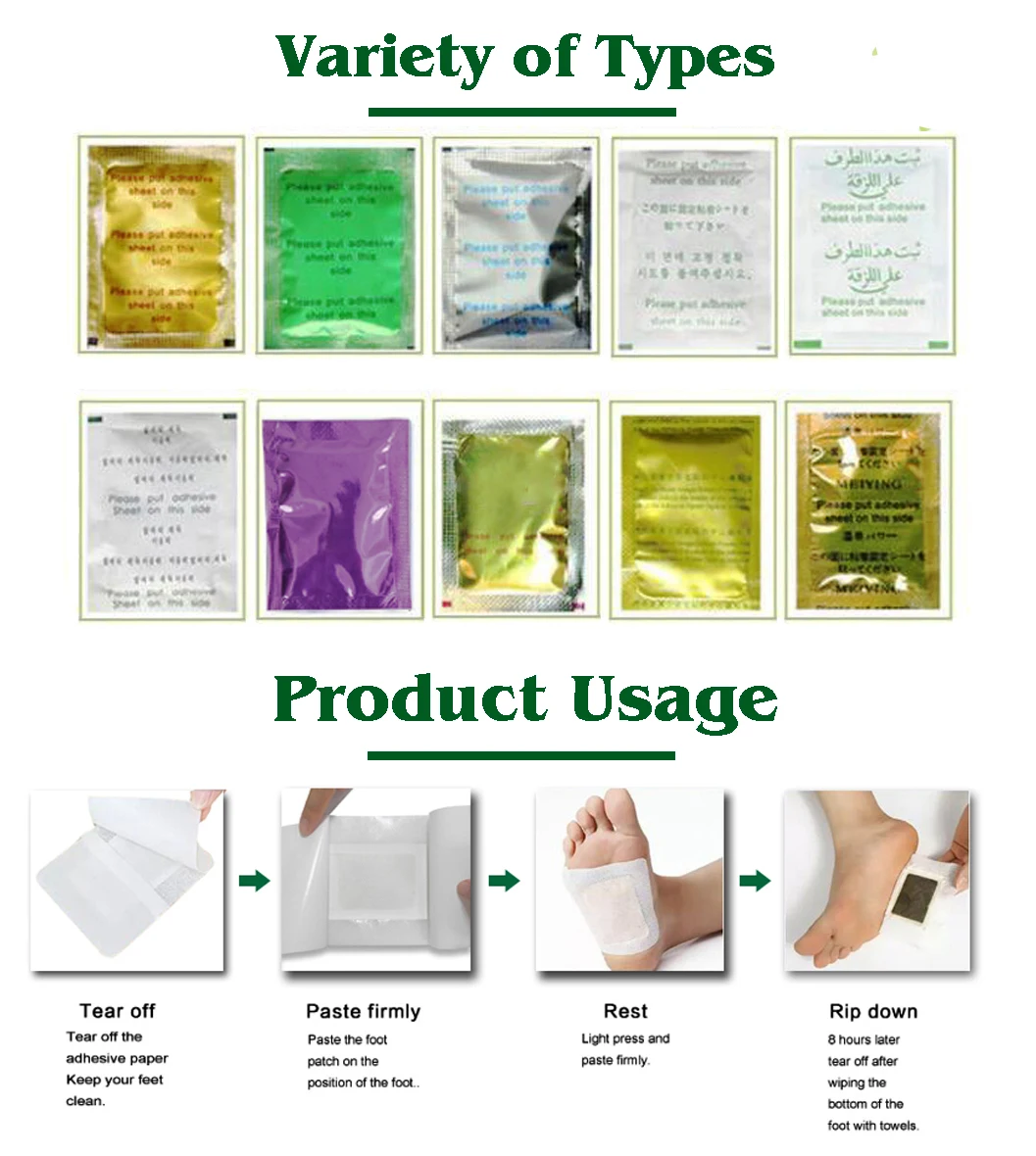 Natural herbal detox foot patch foot patch wood vinegar detox slim foot patch bamboo plaster