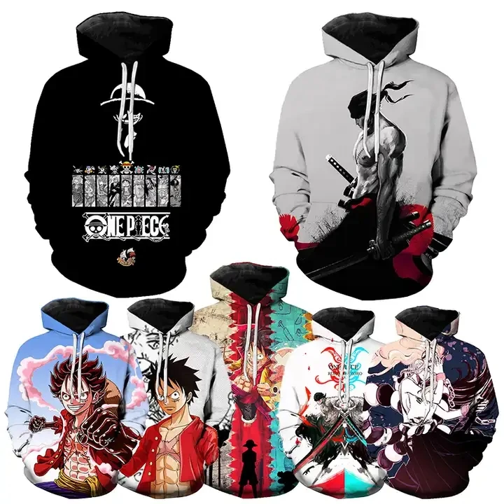 sudadera con capucha de tamano grande para hombre men fashion 3D digital print on sweatshirts hoodies one piece hoodie anime