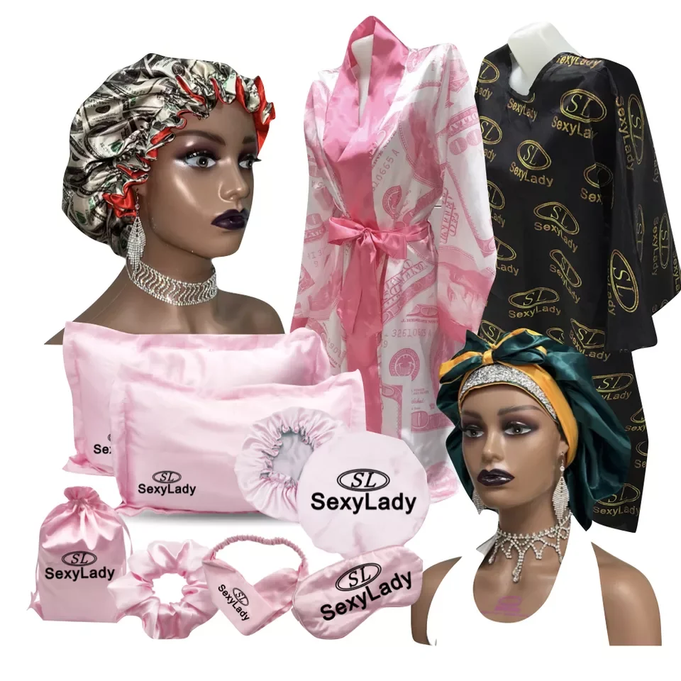 High Quality luxury Homewear Sleep Pajama personalized mulberry robes Custom wholesale silk satin robe sexy for Women