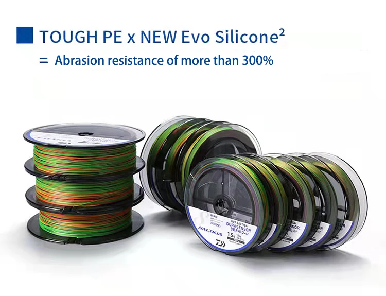 New Original DAIWA SALTIGA Fishing Line 200M 300M 8 Strands Braided PE Line Fishing Tackle 18 26 30 35 66 79 97LB Made in Japan