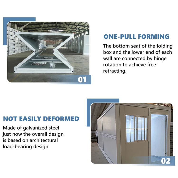 Canton fair 2023 new design 20ft ready made folding portable modern mobile tiny prefab foldable container house