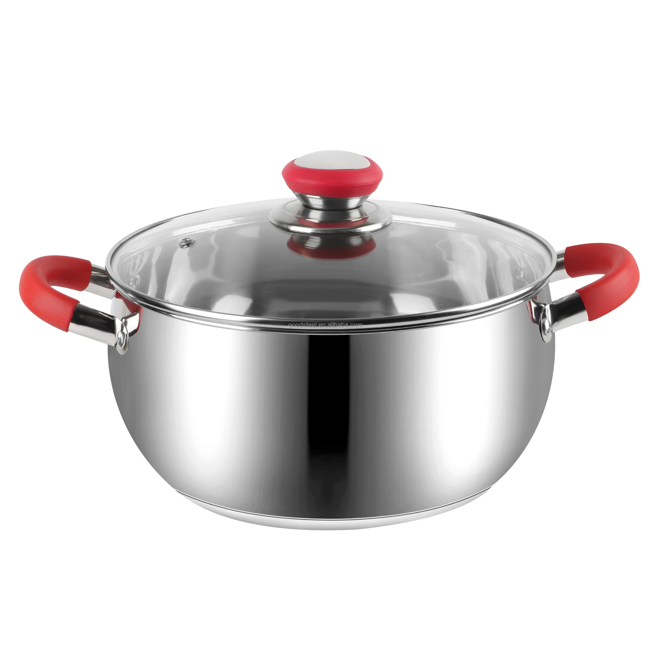 Glossy polishing big casserole pot pentole cooking home wares kitchen ware cookware set