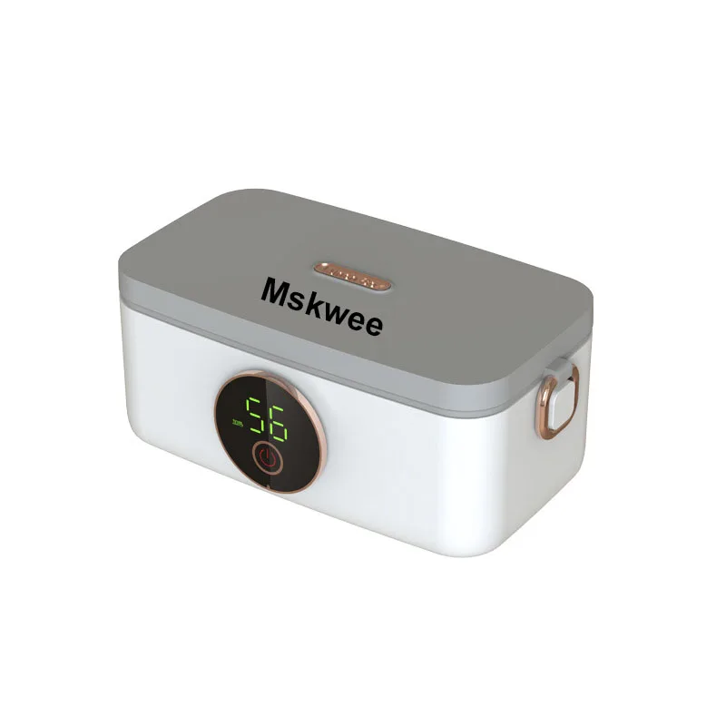 New Electric Heating Lunch Box Battery Powered Wireless USB Rechargeable 1L Food box Warmer For Work and Outgoing