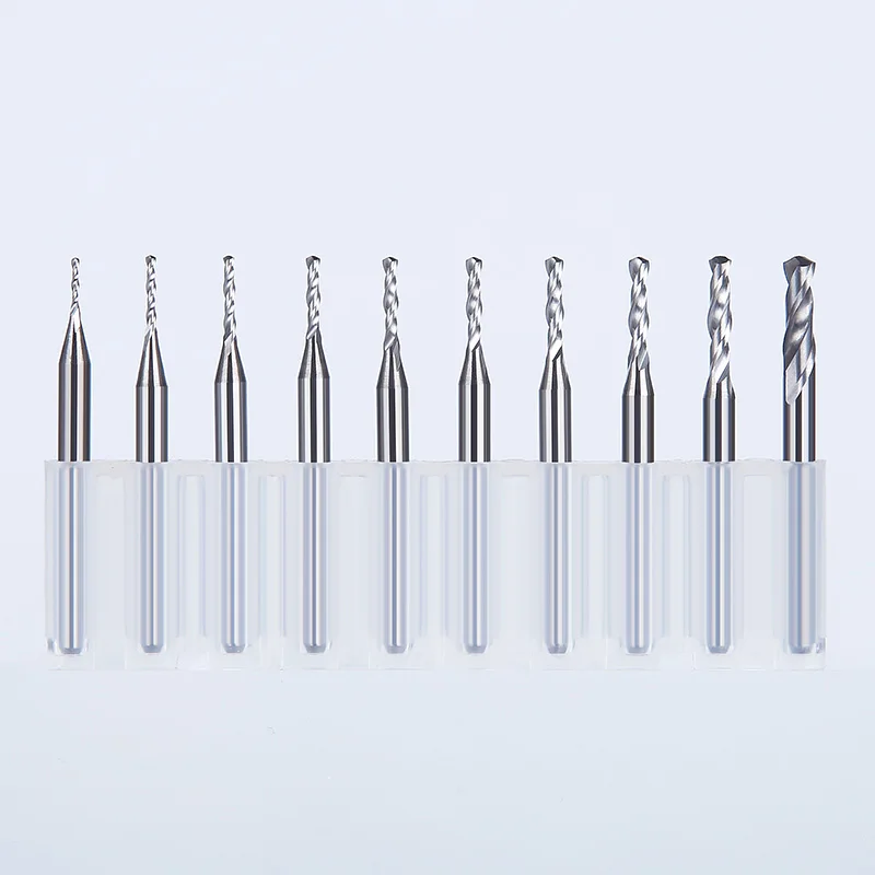 HUHAO coated DLC Carbide Drill 0.8-3.175 mm Tungsten Solid Drill Bits For PCB Print 10 pcs set twist drill bit 401021601