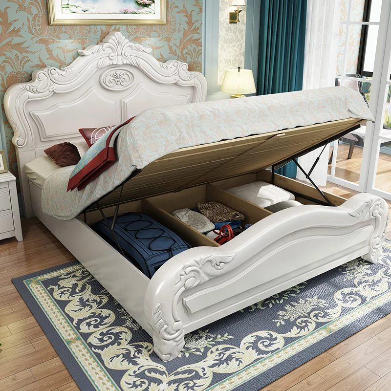 Customized European-style bed 2.2m large bed American-style king bed bedroom furniture set