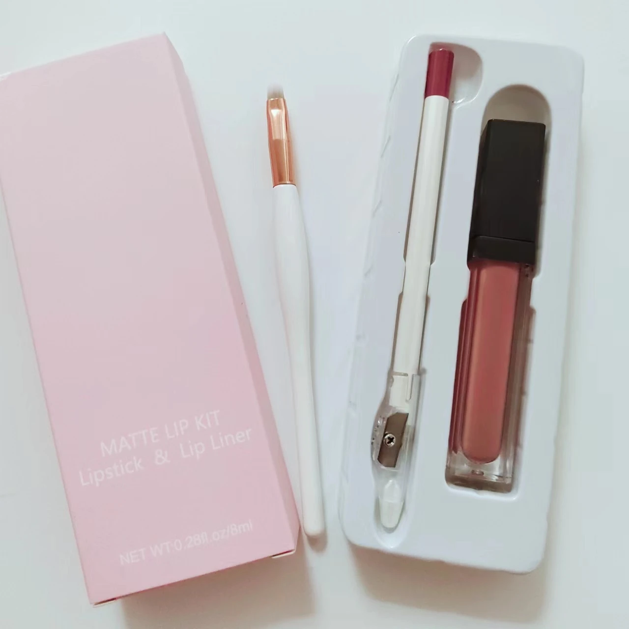 Starting A Matte Liquid Lipstick Line Waterproof Lip Liner And Lip Gloss Set With Lip Brush