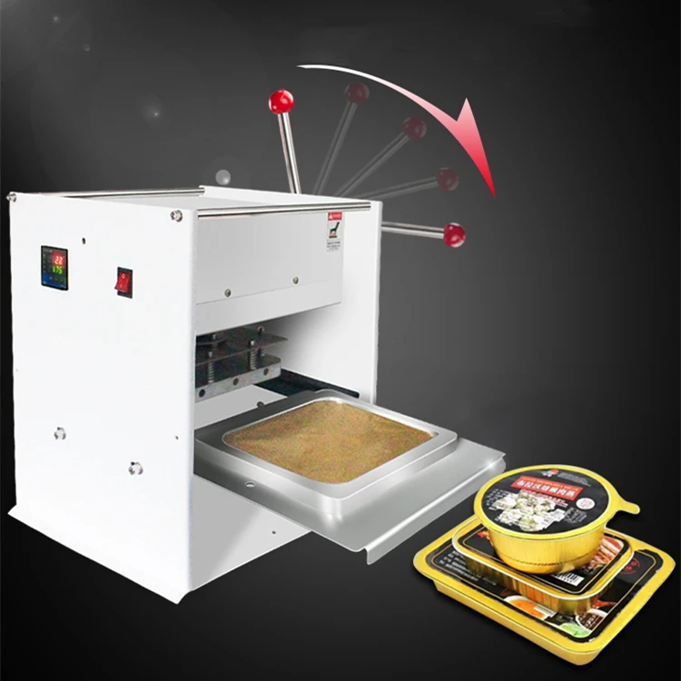 manual meal food box food snack container sealing machine aluminum foil sealer tube sealing machine