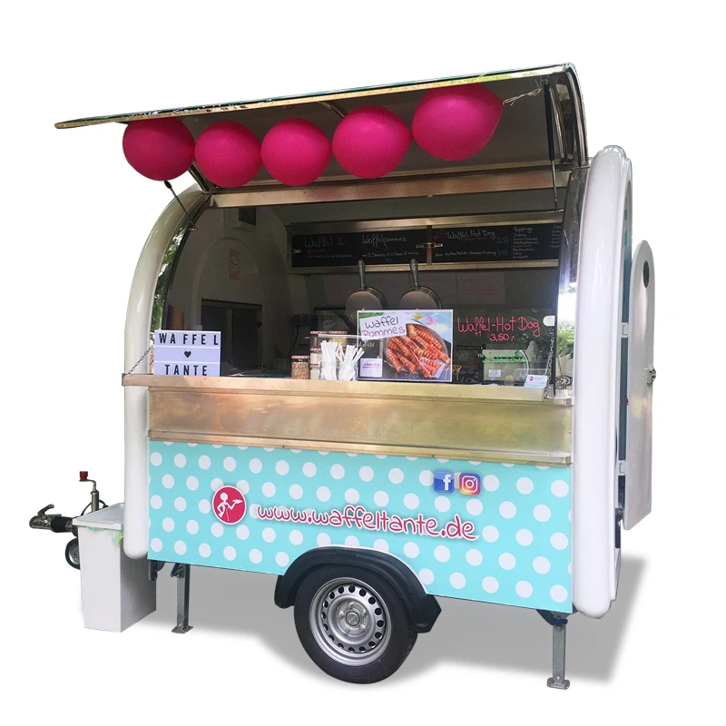 CE proved mobile kiosk customized ice cream coffee cart/ pizzza waffle crepe popcorn BBQ food trailer churro bear food truck