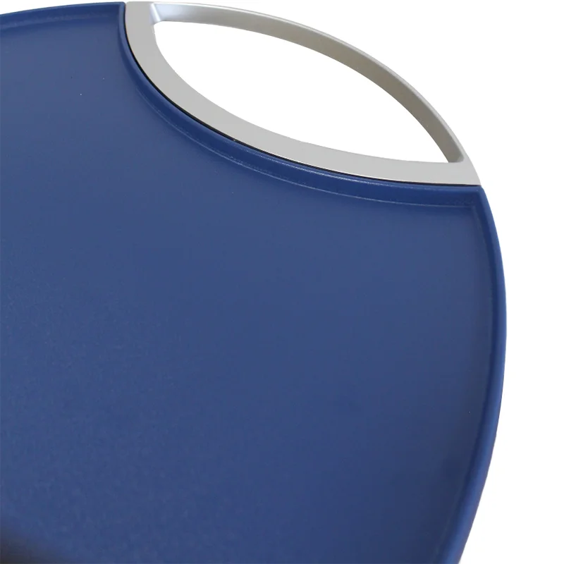 Versatile Blue Plastic Trolly Cart Double Layer Design for Efficient Home Office Storage