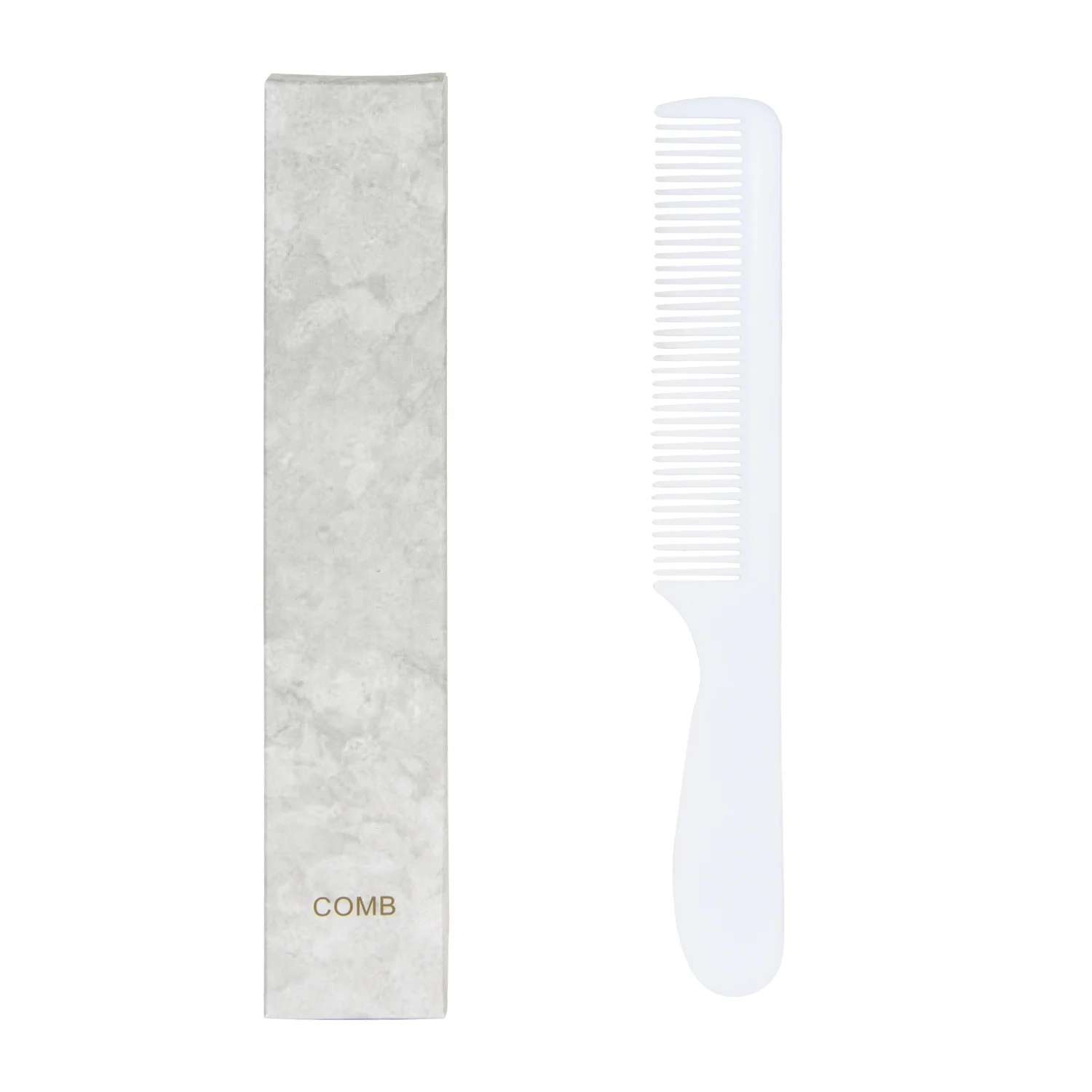 Comb Private Label White Logo Small Plastic Hotel Combs for Hair