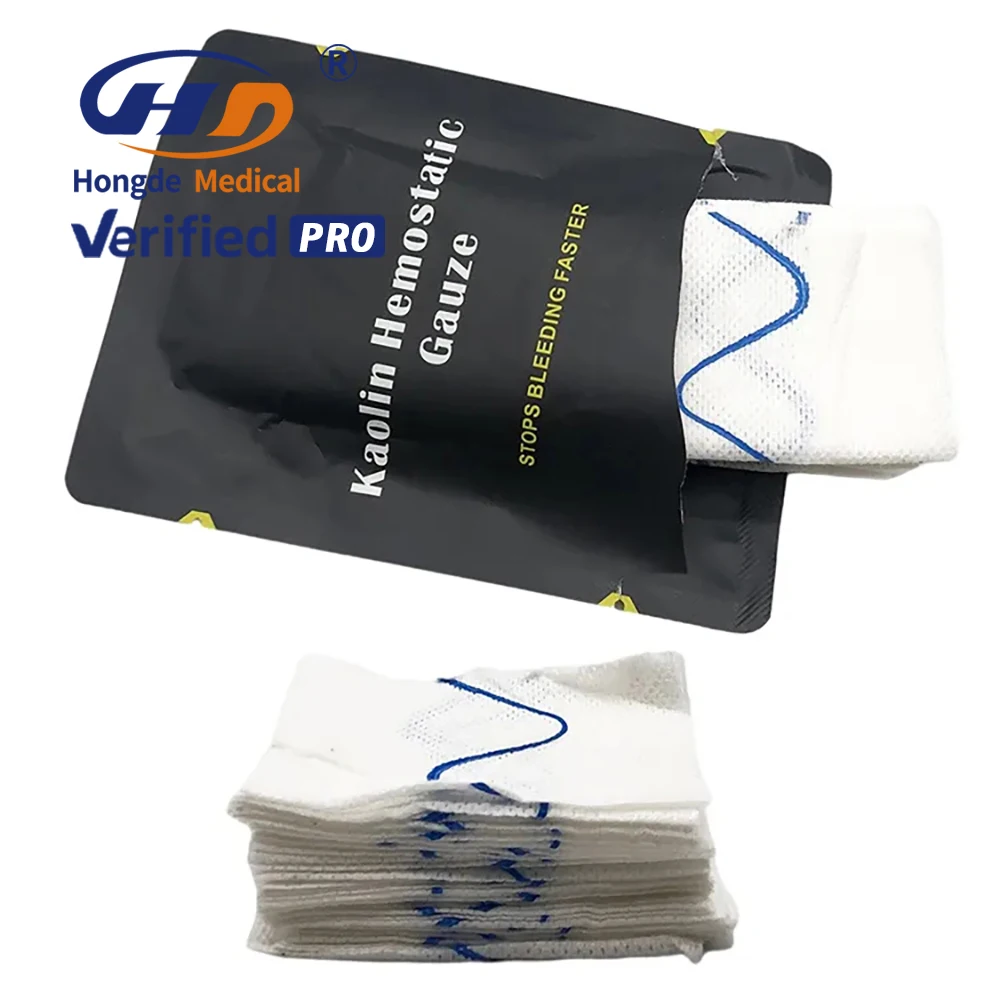 Wholesale Emergency Z Fold Hemostatic Kaolin Gauze For Bleeding Stop For Sale