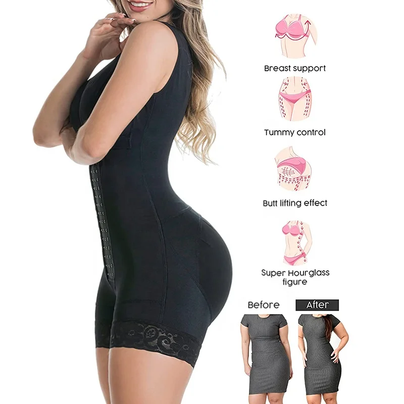 Custom Logo Women Shapers Full Body Shaper Tummy Control Shapewear Stage 2 Fajas Colombianas Post Surgery Compression Girdles