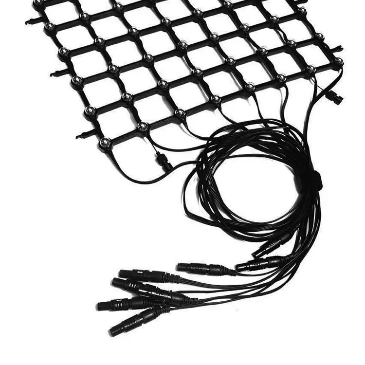 P37 indoor outdoor flexible mesh see through curved foldable installation hanging up led screen for media facade advertising