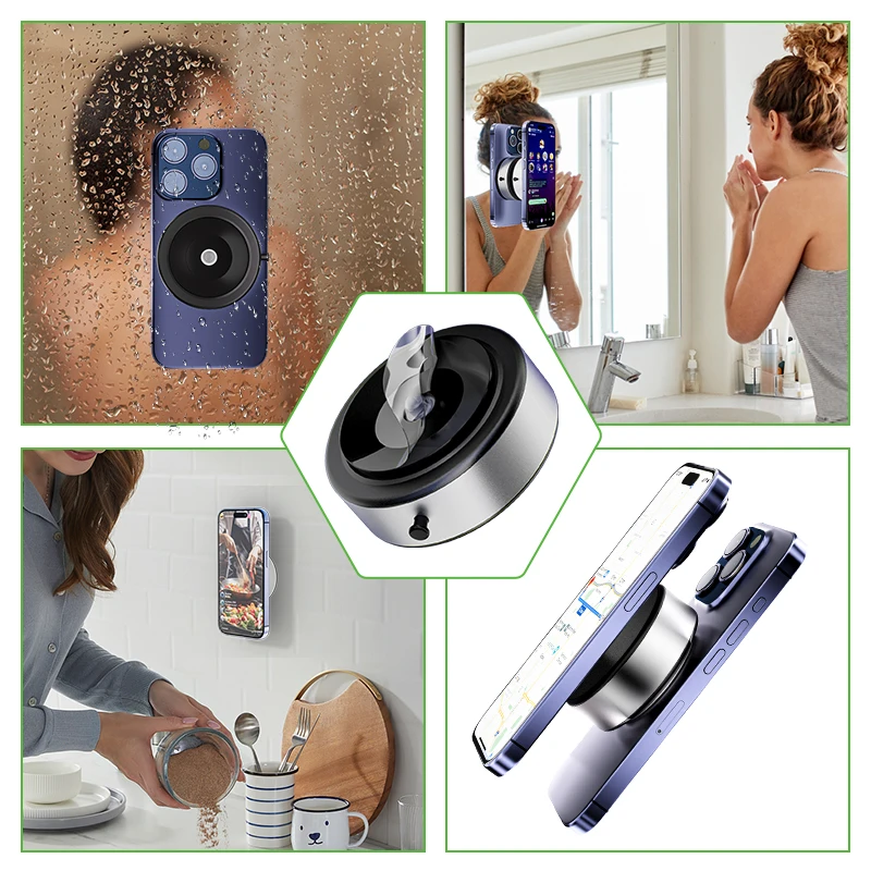 DIKA Magnetic Car Suction Cup Holder Mount 360 Rotation Magnetic Car Cell Phone Holder Suction Cup Car Phone Mount