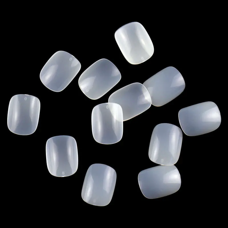 Hot Selling 600 Pcs/Bag Short Style Customized Design Full Coverage Nail Tips For Woman Salon