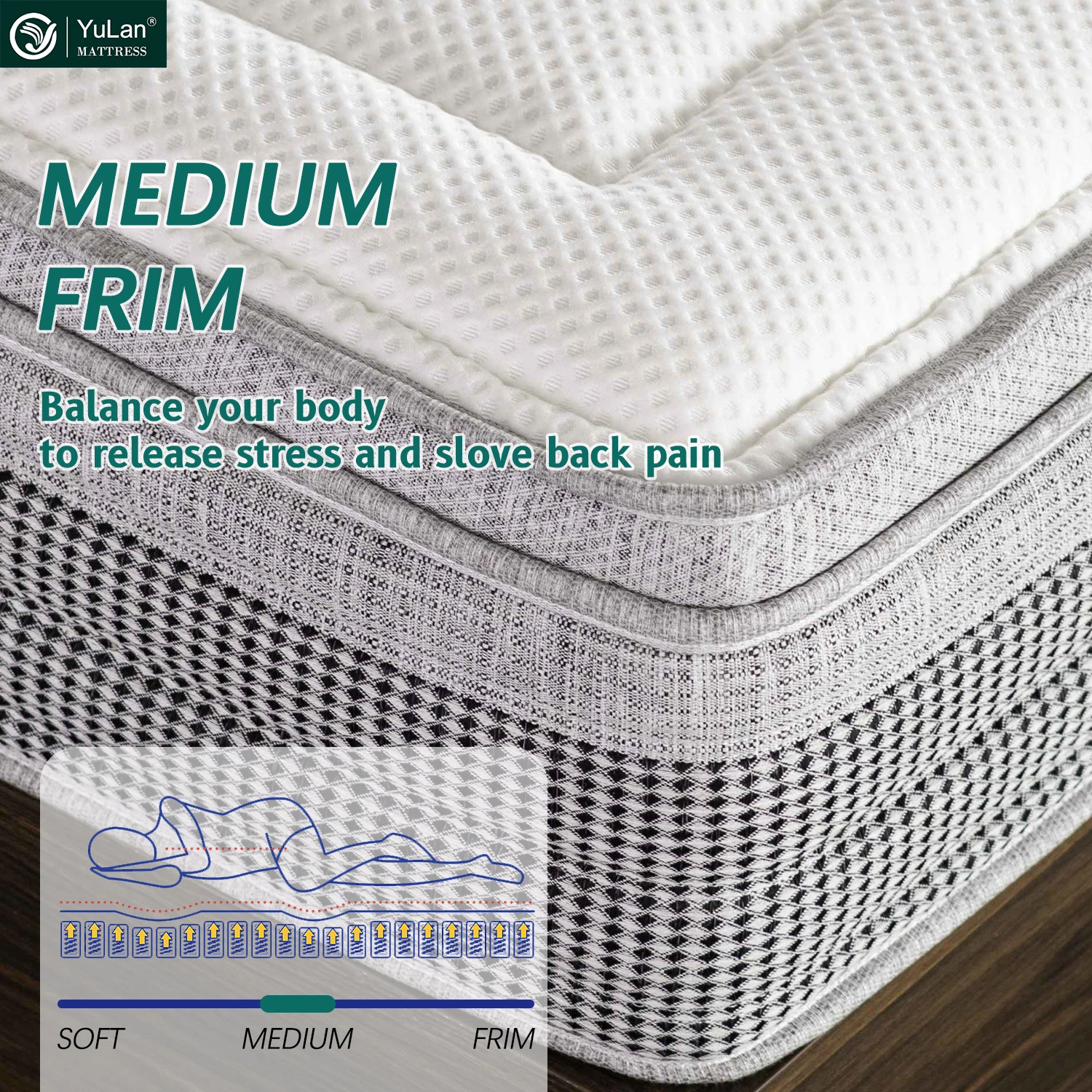 High Quality Cooling Gel Memory Foam Mattresses Pocket Spring Bed Mattress