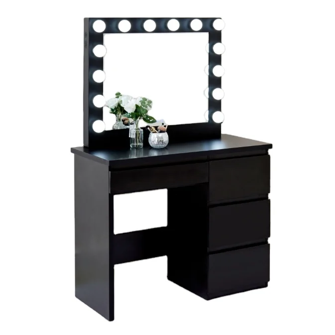 Hollywood Mirror Dressing Table Sets vanity table with mirror with 14 bulbs