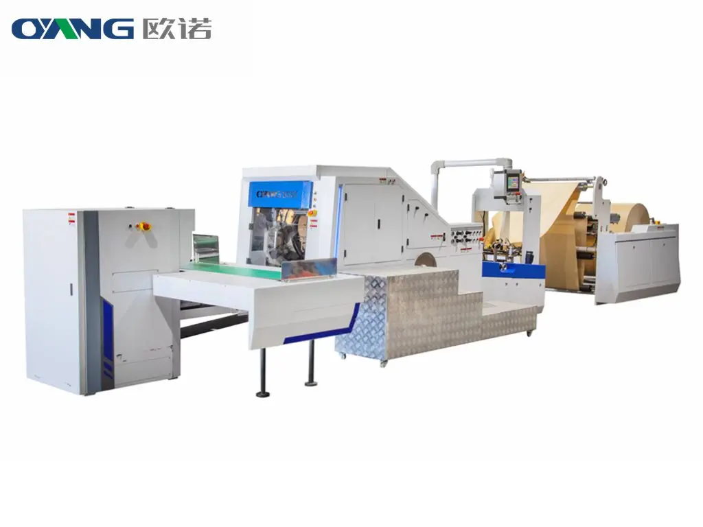 
Fully automatic flat bottom paper bag making machine price high speed recycled square bottom paper bag making machine price 