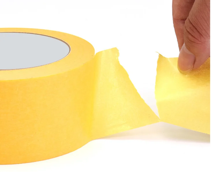
High Temperature Resistant Paper Tape Yellow Automotive Spray Paint Paint Glue Decoration Shelter Protection Paper Handwritten 