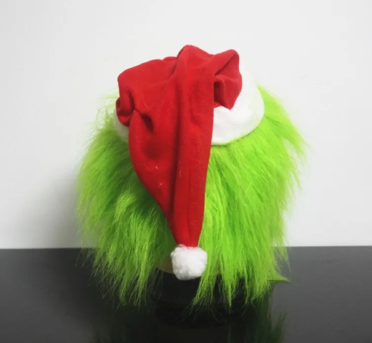 Funny Geek Stole Christmas Cosplay Party Mask Santa XMAS Full Head Latex Mask Further Adult Costume Mask Props