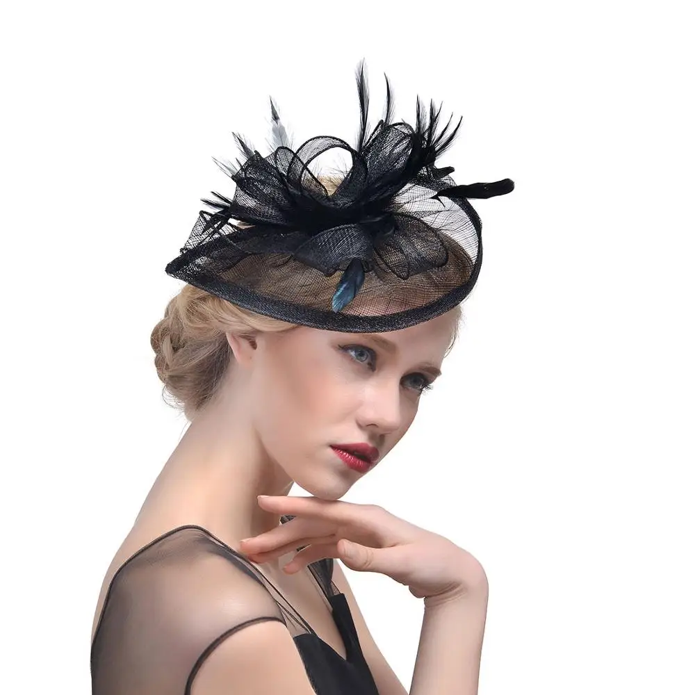 
2020 Church Sinamay kentucky derby hats ladies fascinators for women 