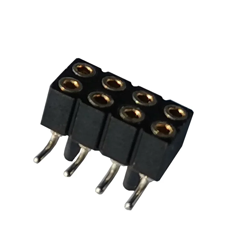 С позиционной стойкой 2,0 мм, 2*4 контакта, вертикальный штыревой разъем SMT SMD типа, круглые штырьки H2.8