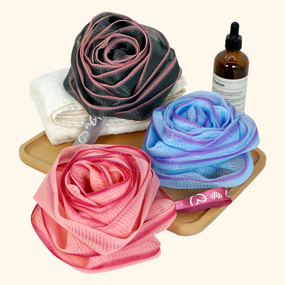 Loofah Flower Bath Ball Soft Shower Mesh Foaming Sponge Bath Bubble Ball Scrub Skin Clean Tool Bathroom Accessory