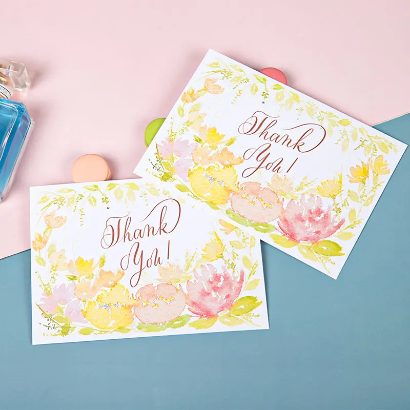 Glossy Holographic Paper Greeting Card, Custom Logo Goods Gifts Hologram Thank You Cards