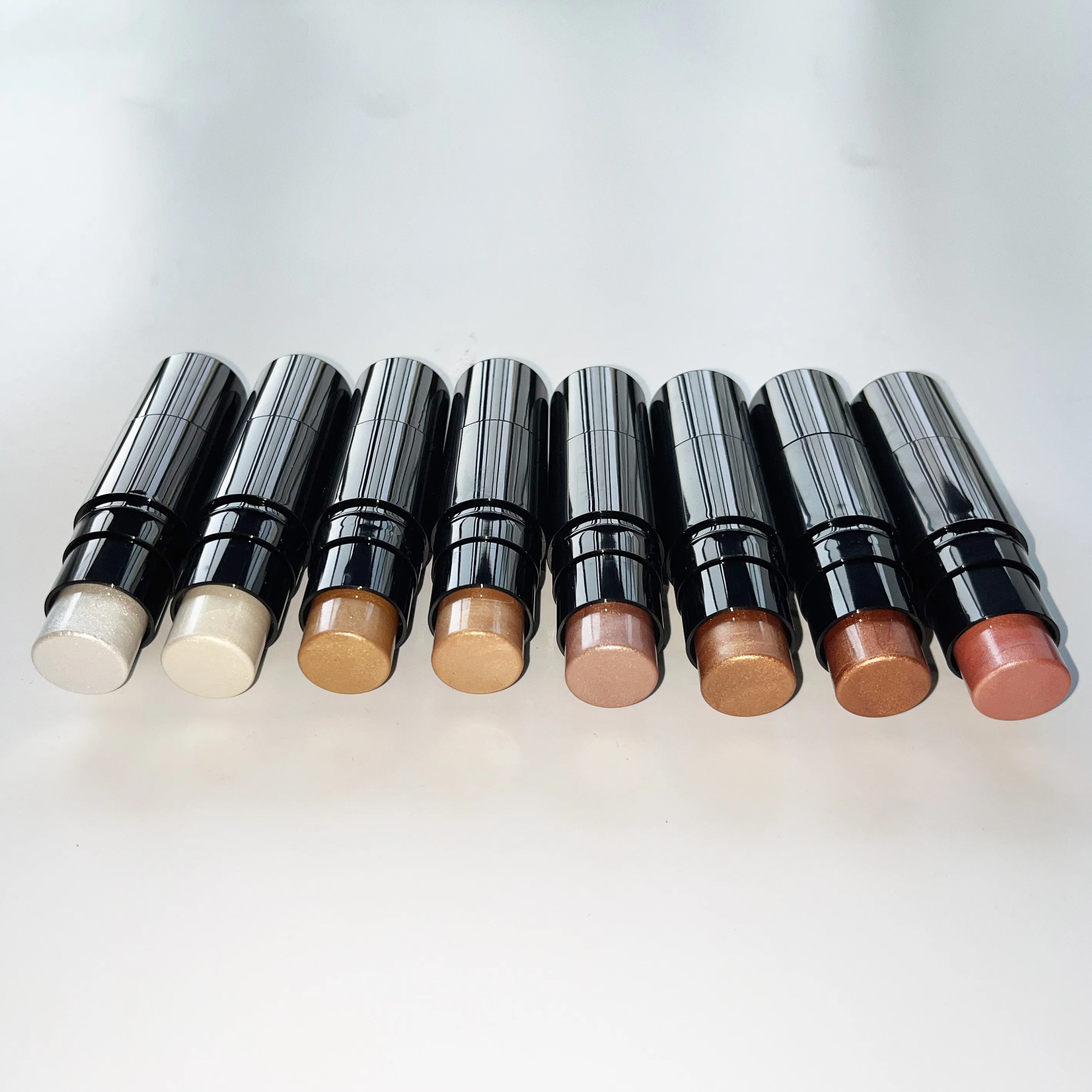 Long-Lasting No-Logo Shaping Bronzer Highlight Stick Powder Palette for Face Shimmer Shading Longwear Makeup
