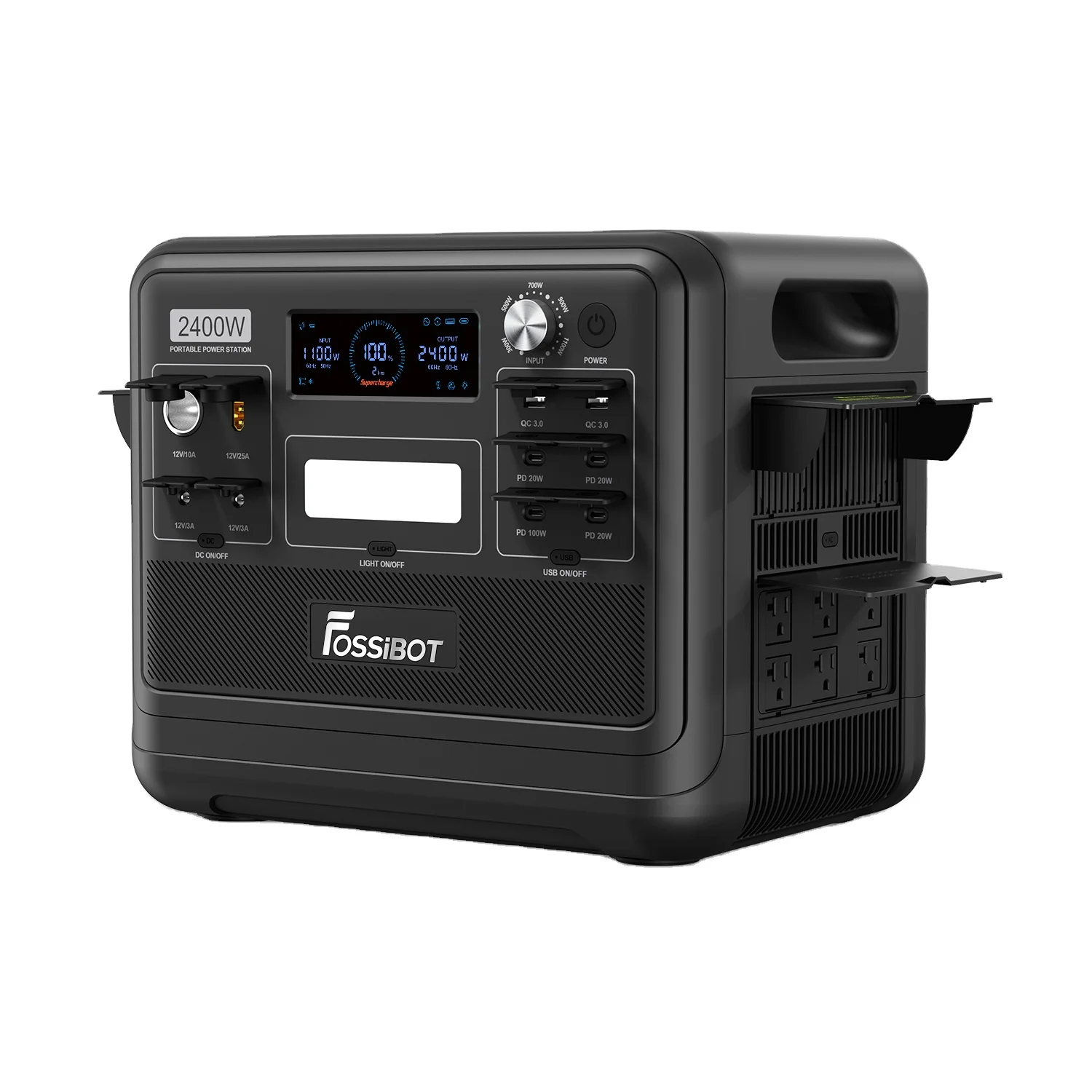 Germany Warehouse 2400W LiFePO4 Super Fast Charge Portable Power Station Power Generator for Outdoor Medical FOSSIBOT F2400