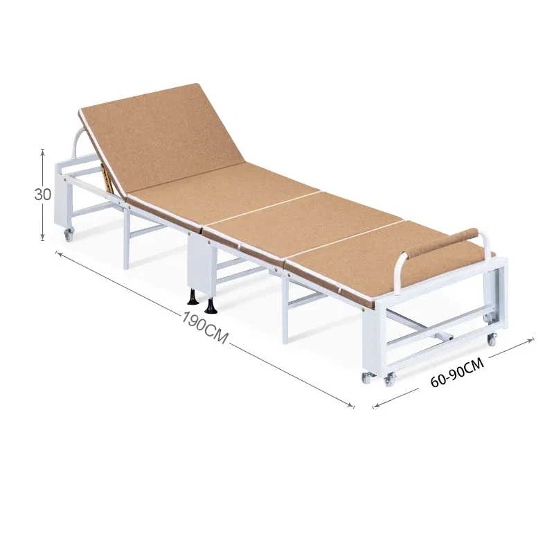 Best made in China twin Adjustable Sleeper wheels Compact Rollaway folding cot beds with Sturdy Steel Frame