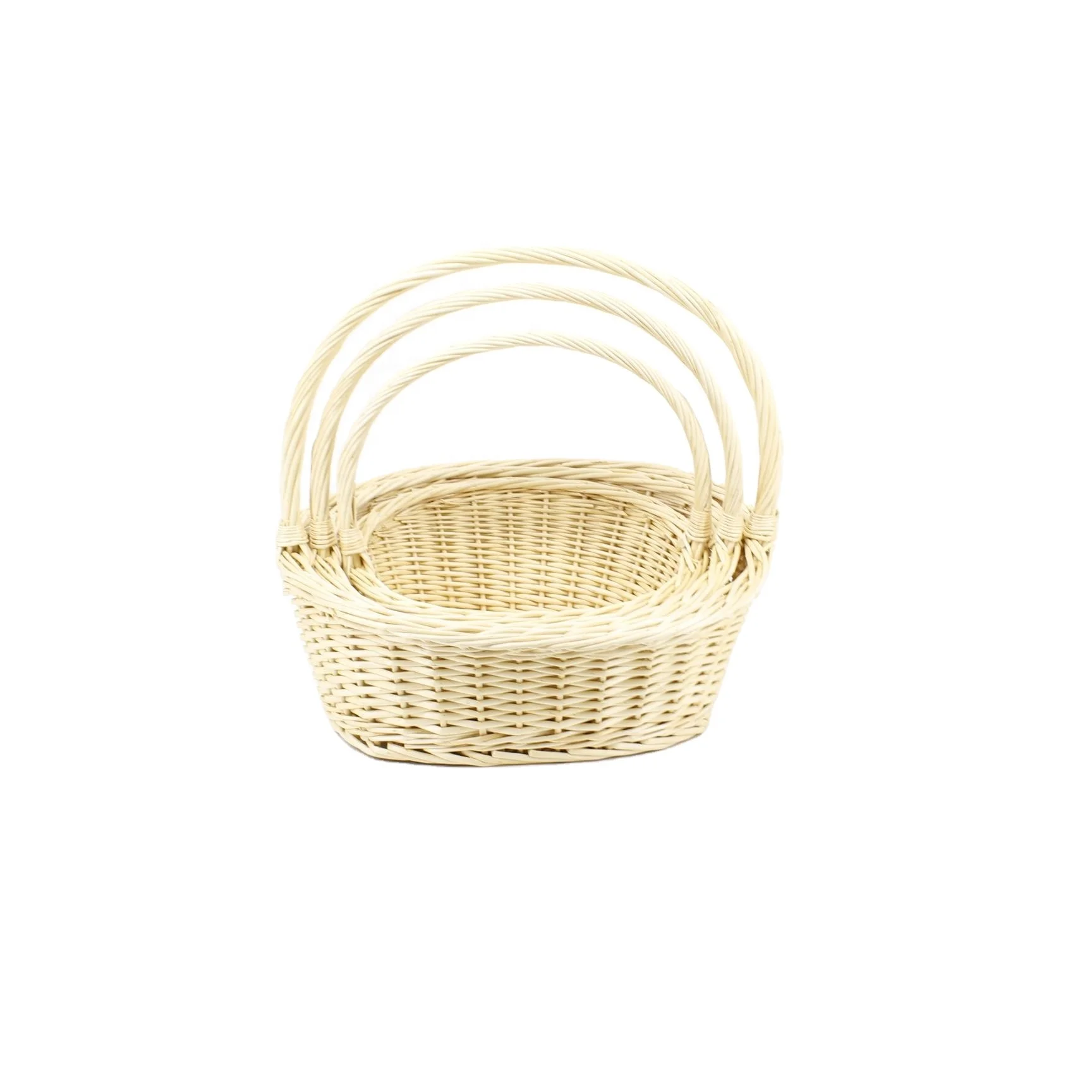 Home Wholesale Customized Decorative  tall wicker basket with lid with  custom logo wicker basket