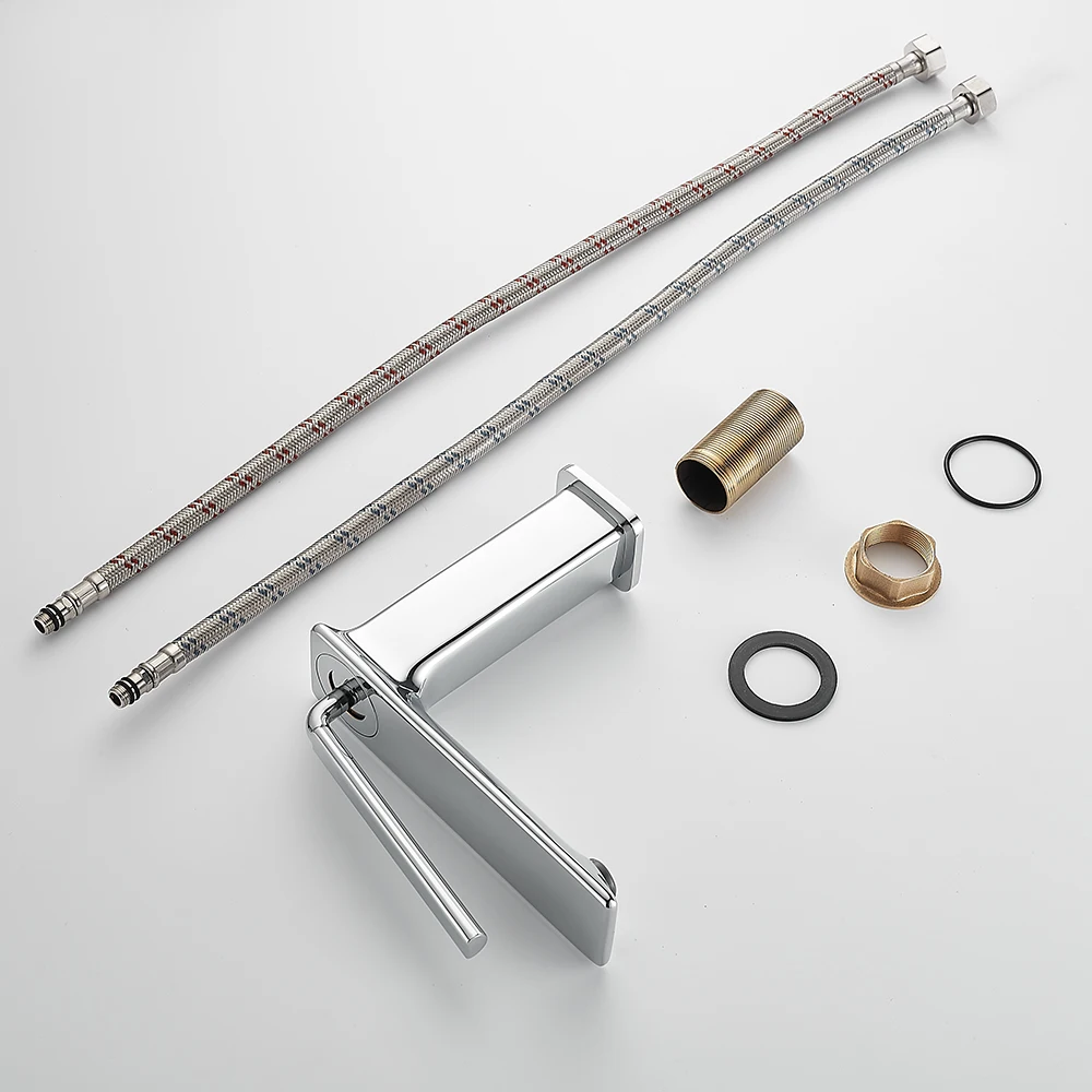 Solid Brass Bathroom Faucet Bathroom Taps Hot Cold Basin Mixer Water Faucet Brass Single Hole Basin Faucet