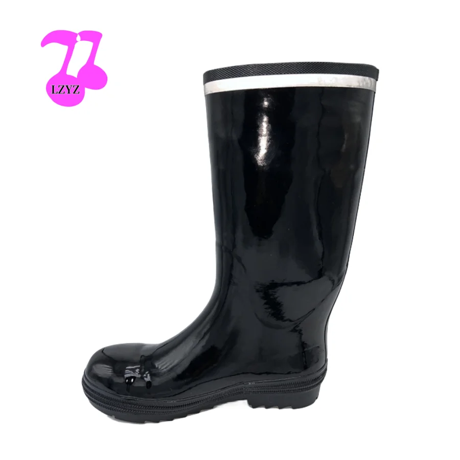 LZYZ Wholesale Custom Safety Gumboots Safety Rain Boot Waterproof Suitable For Construction Sites Farmland or Factory