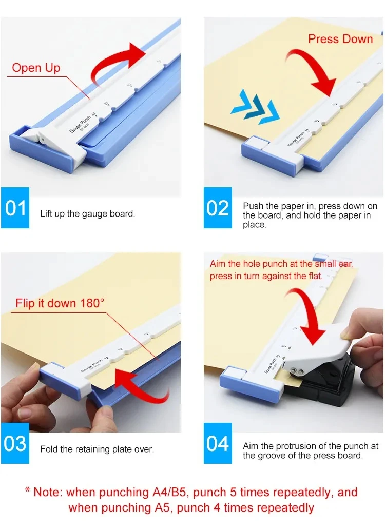 O shape Office Supplies DIY Hole Puncher Loose Leaf Hole Punch Manual Loose-leaf Paper Hole Punch
