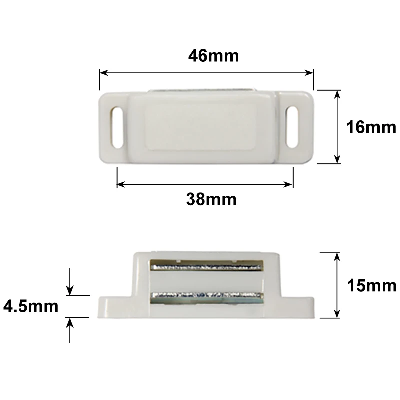 White Black Cabinet Magnets Hardware for Closet, Kitchen Cupboard Furniture Drawers Closer, Closure Magnetic Door Catch Latch