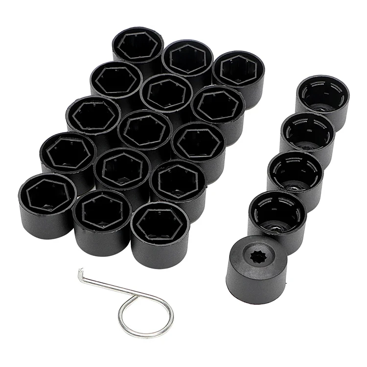 16+4 Pcs Car Wheel Cover Hub Nut Cap for Volkswagen Polo Exterior Protection Accessories Tyre Screws Wheel Nut Covers Cap