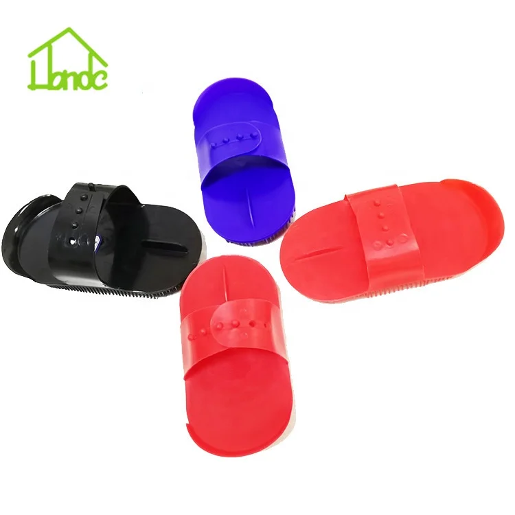 17.5x8.5cm Red Black Or Green PE/Plastic Pet Grooming Brush Massage Comb Horse Brush