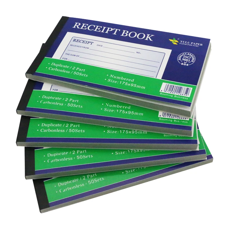 Custom A4/A5/A6 invoice book printing 50-65g carbonless NCR paper in duplicate Triplicate receipt/Bill book