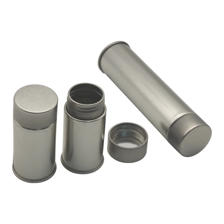 2024 Hottest CR Child Resistant Metal Round Tin Tube For Pre-Roll Custom Printed Child Certificate CR Tin Box With Seal Foam