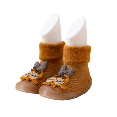 Funny Cute Animal Soft Thick Terry Rubber Sole Baby Child Shoes Socks
