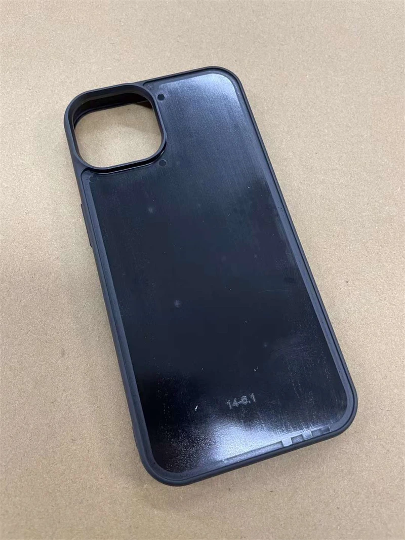 Custom Blank Hard TPU PC Groove Phone case Matte Inlay Leather Wood With Groove Outside Inside Microfiber  For iPhone 14 13 12