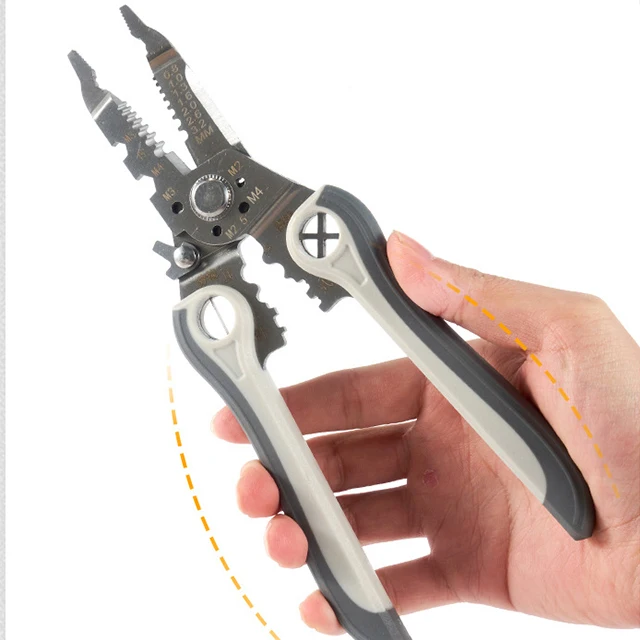 factory direct sale pliers Silver 21.5*5.5cm multi-functional wire stripper