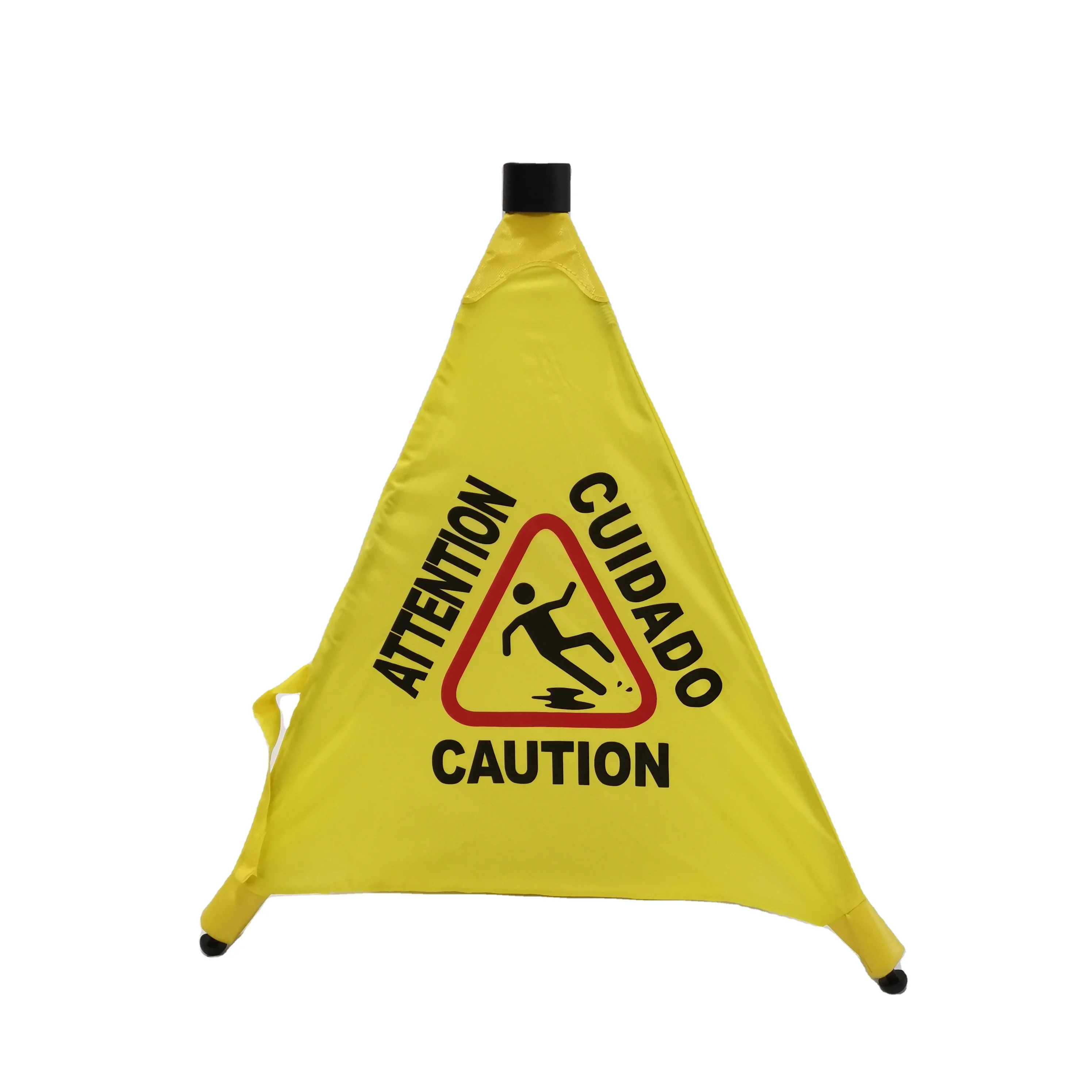 
Umbrella tri-pyramid nylon cloth pop up safety cone sign kids safety folding slow down signs for street 