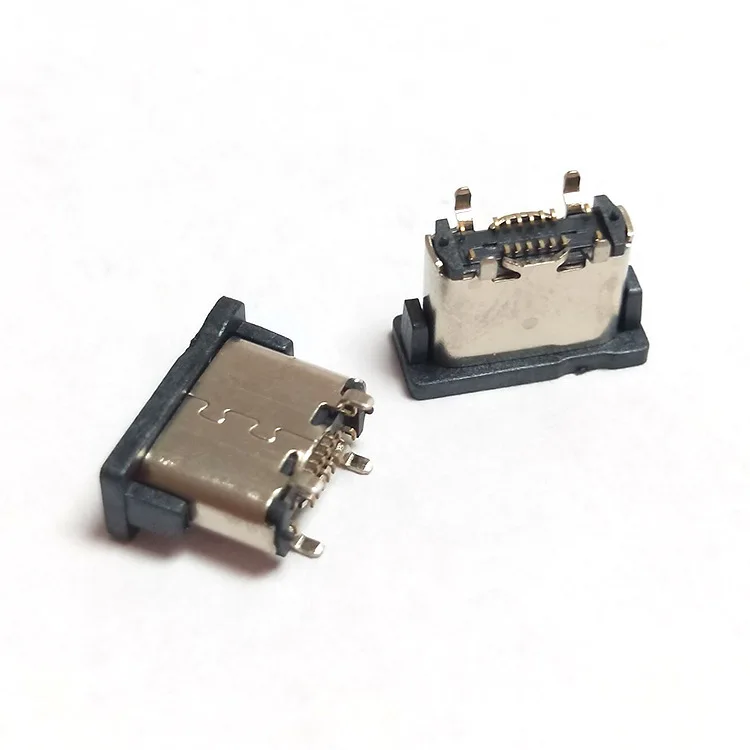 180 degree Smt 16Pin B Typec Female Typec Usb Smd vertical Charging Port Connector For Mobile Phone Micro Charging Pin