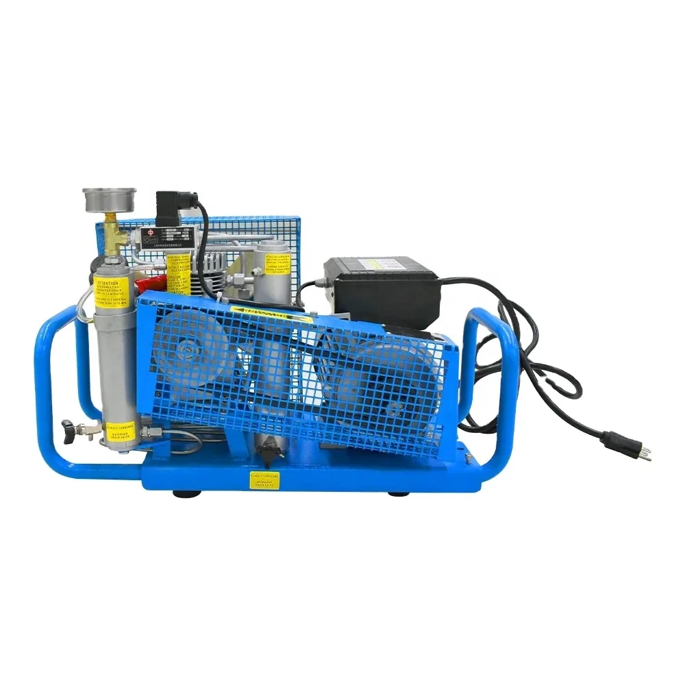Manual Stop 100LPM 300bar 4500psi High Pressure 110V 220V 380V Air Compressor for Scuba Diving