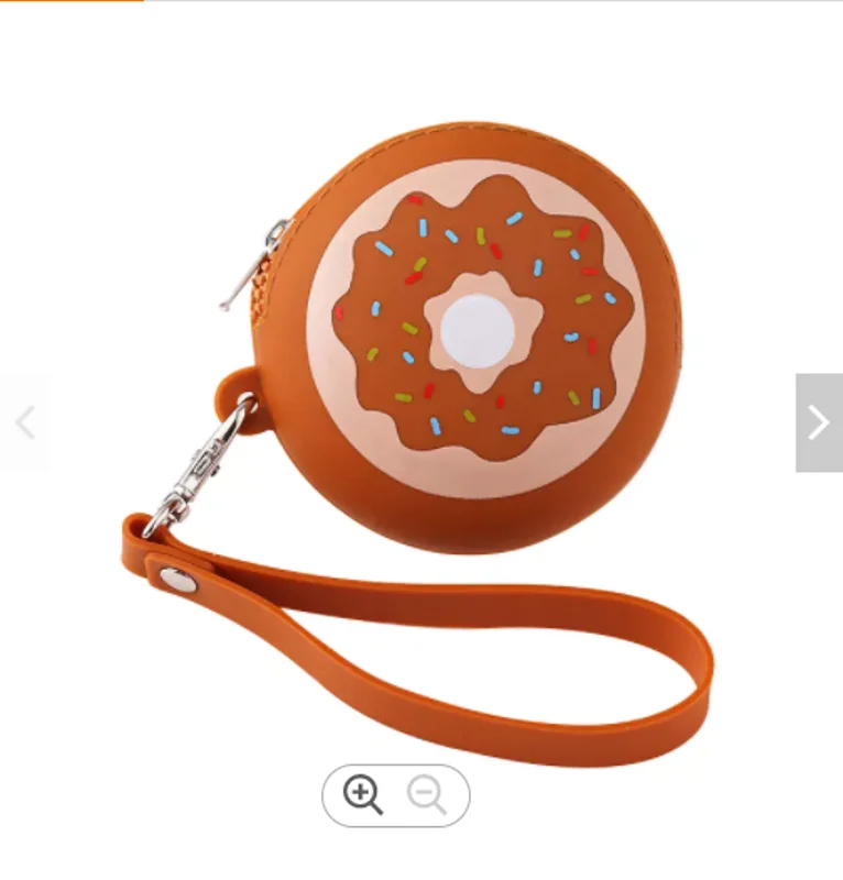 2022 New Cute cartoon design mini silicone rubber keychain coin purse for kids