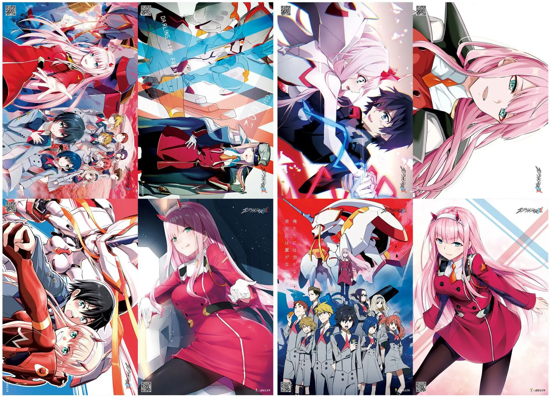 8 Pcs/pack 42*29cm Good printing Coated Paper Popular Japanese Anime Posters